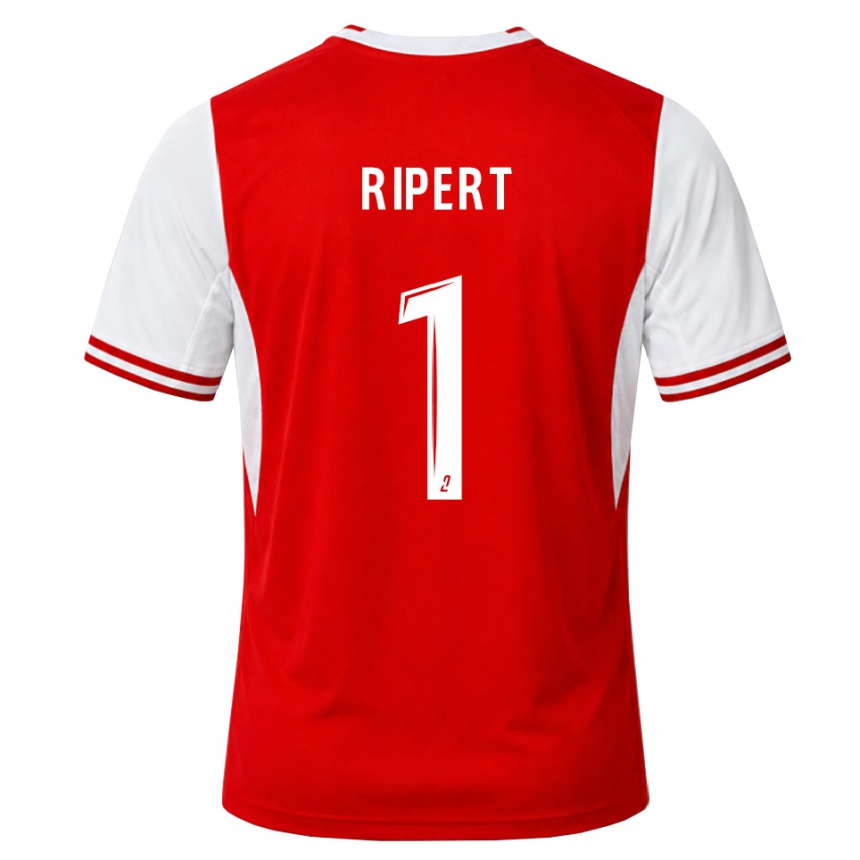 גברים כדורגל Léo Ripert #1 אדום לבן ג'רזי ביתית 2026/27
