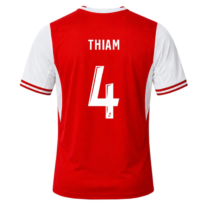 גברים כדורגל Imran Thiam #4 אדום לבן ג'רזי ביתית 2026/27