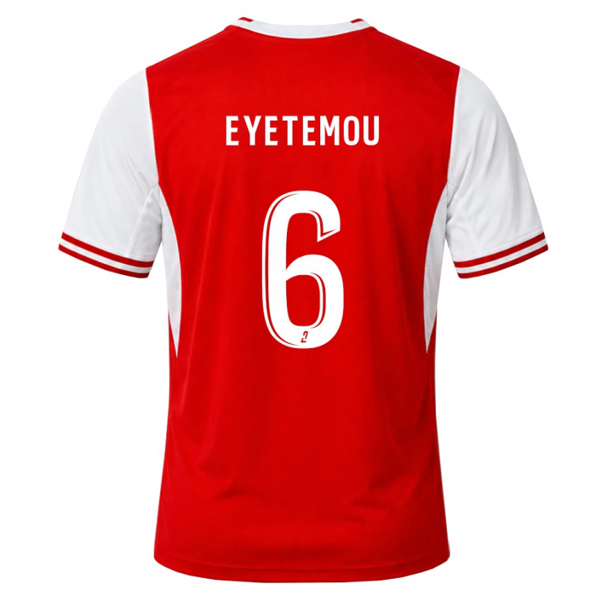 גברים כדורגל Paul Eyetemou #6 אדום לבן ג'רזי ביתית 2026/27