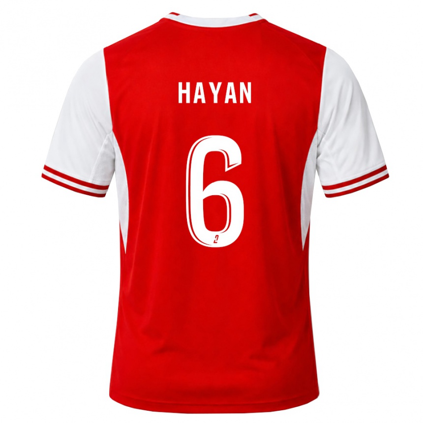 גברים כדורגל Zahid Hayan #6 אדום לבן ג'רזי ביתית 2026/27