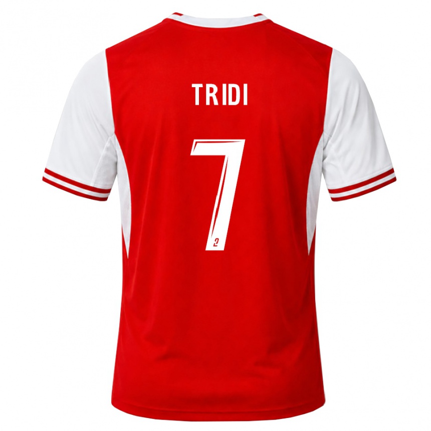גברים כדורגל Elyes Tridi #7 אדום לבן ג'רזי ביתית 2026/27
