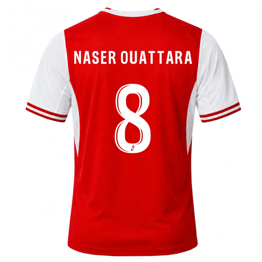 גברים כדורגל Papus Naser Ouattara #8 אדום לבן ג'רזי ביתית 2026/27