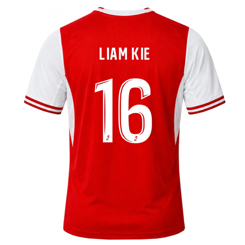 גברים כדורגל Khalil Liam Kie #16 אדום לבן ג'רזי ביתית 2026/27