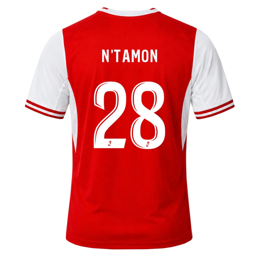 גברים כדורגל Elie N'tamon #28 אדום לבן ג'רזי ביתית 2026/27