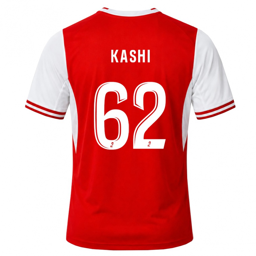 גברים כדורגל Amine Kashi #62 אדום לבן ג'רזי ביתית 2026/27
