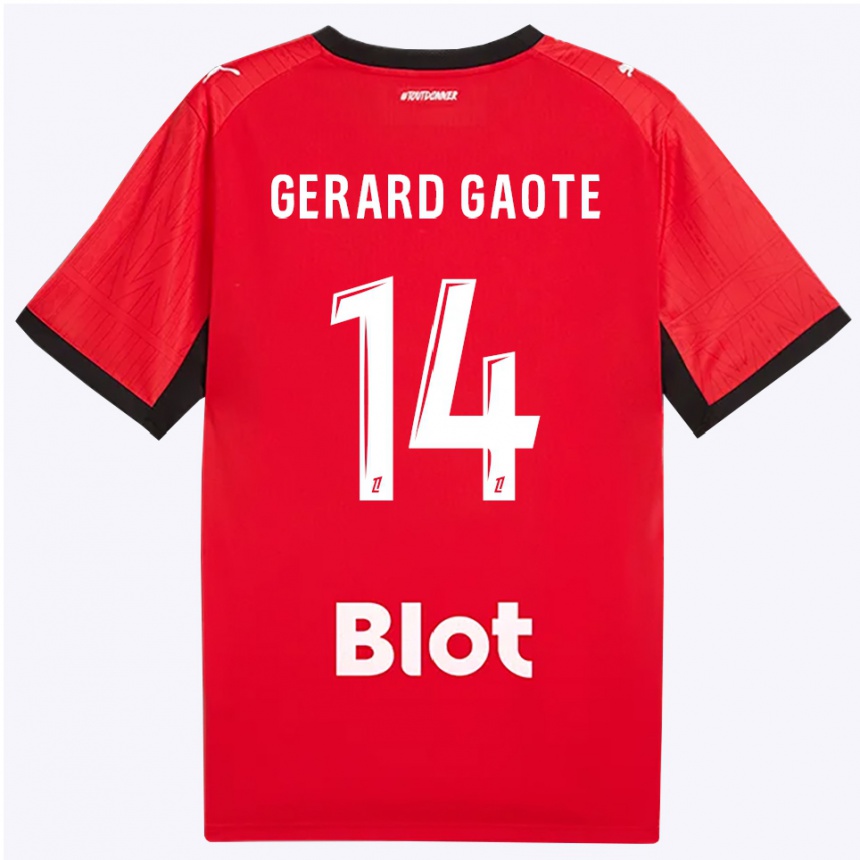 גברים כדורגל Steven Gerard Gaote #14 אדום שחור לבן ג'רזי ביתית 2026/27