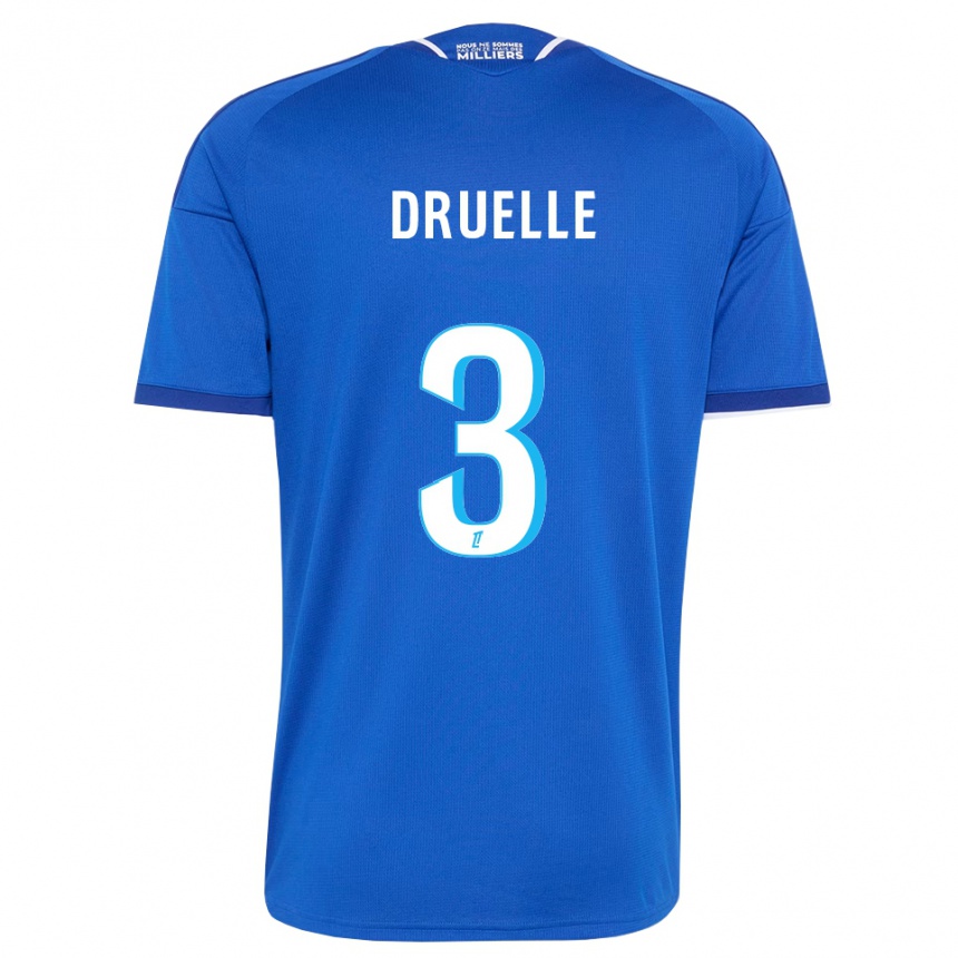 גברים כדורגל Robin Druelle #3 כחול מלכותי לבן ג'רזי ביתית 2026/27