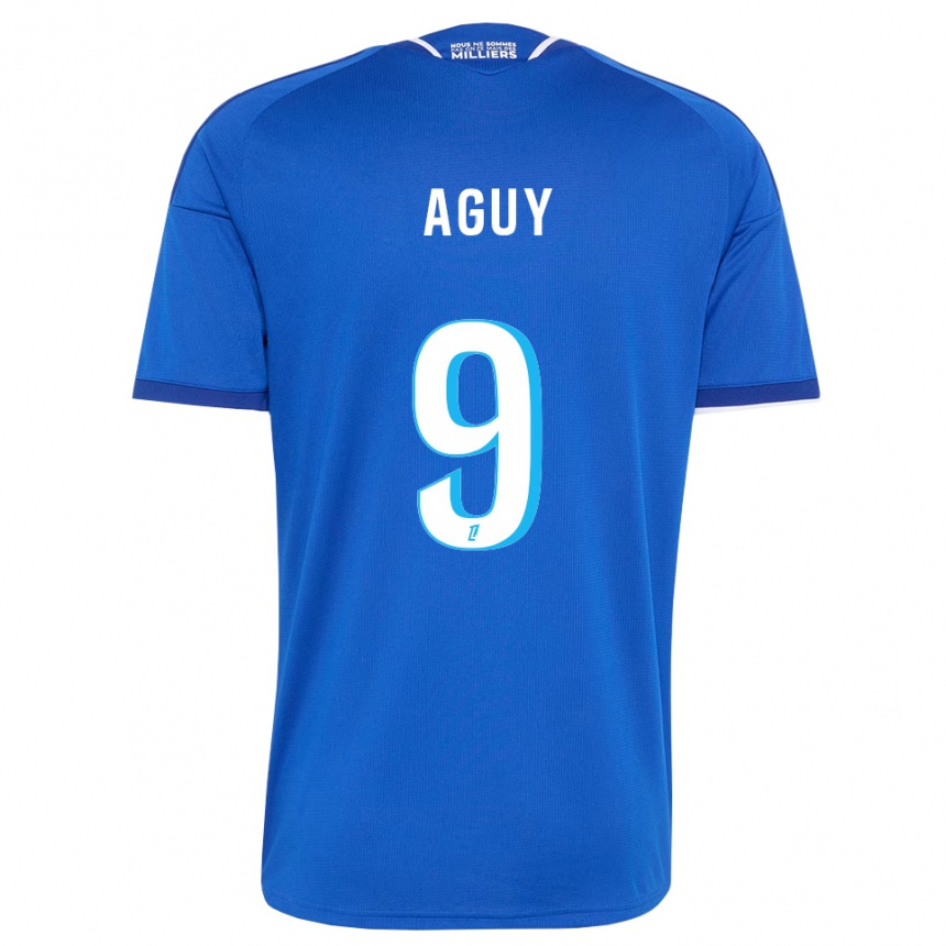 גברים כדורגל David Aguy #9 כחול מלכותי לבן ג'רזי ביתית 2026/27