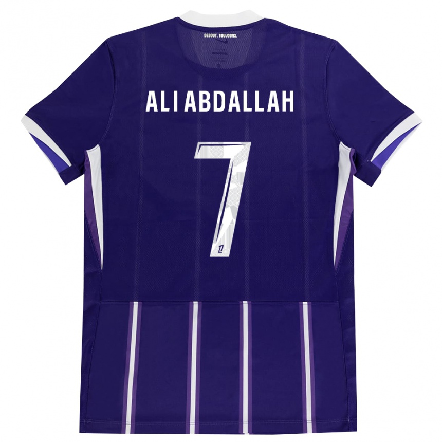 גברים כדורגל Nivine Ali Abdallah #7 סגול לבן ג'רזי ביתית 2026/27