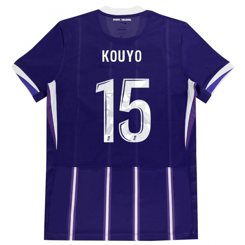 גברים כדורגל Dan Kouyo #15 סגול לבן ג'רזי ביתית 2026/27