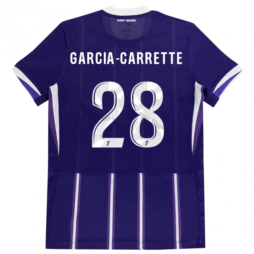 גברים כדורגל Hortense Garcia-Carrette #28 סגול לבן ג'רזי ביתית 2026/27
