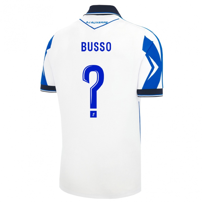 גברים כדורגל Louise Busso #0 שחור לבן כחול ג'רזי ביתית 2026/27