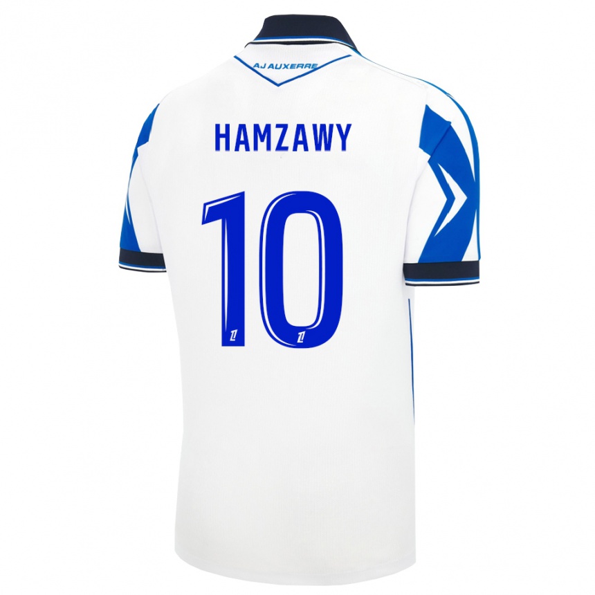 גברים כדורגל Radwan Hamzawy #10 שחור לבן כחול ג'רזי ביתית 2026/27 גברים כדורגל Radwan Hamzawy #10 שחור לבן כחול ג'רזי ביתית 2026/27