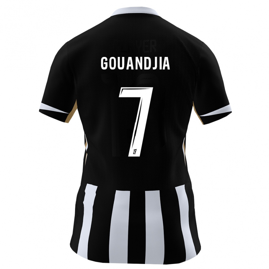 גברים כדורגל Andy Gouandjia #7 שחור כחול ג'רזי ביתית 2026/27