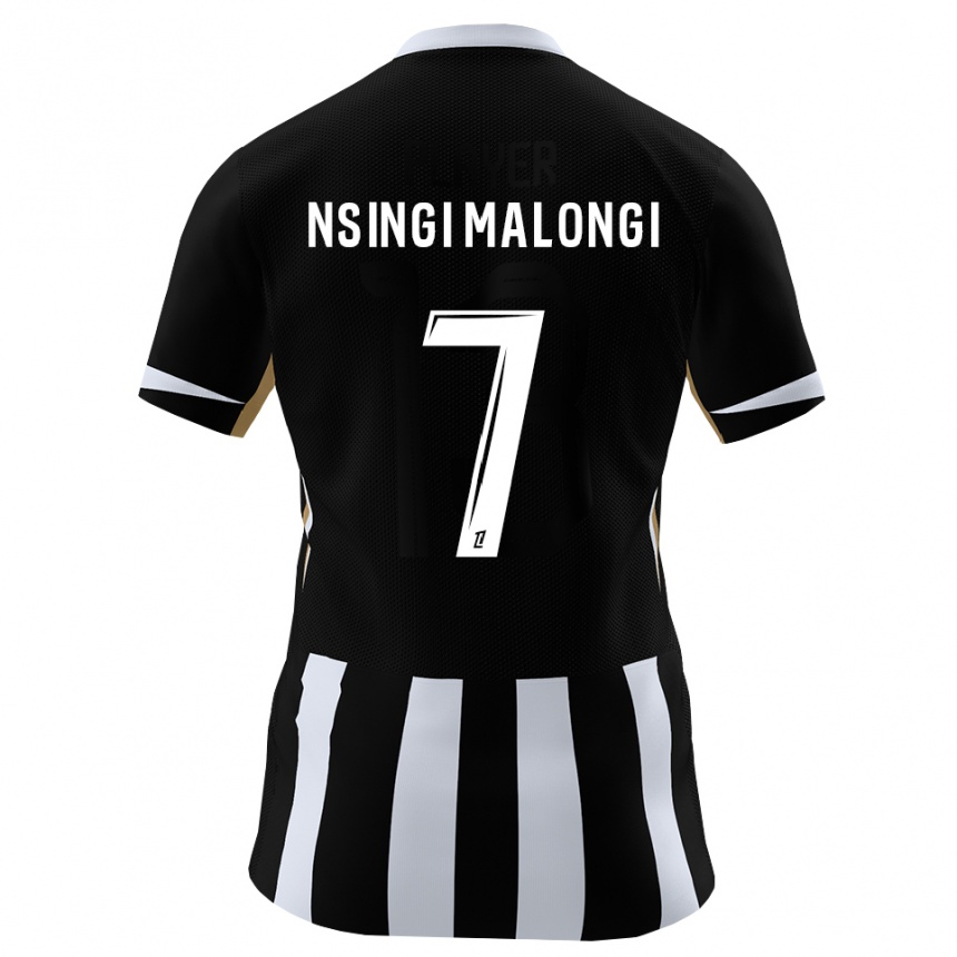 גברים כדורגל Rodrigue Nsingi Malongi #7 שחור כחול ג'רזי ביתית 2026/27