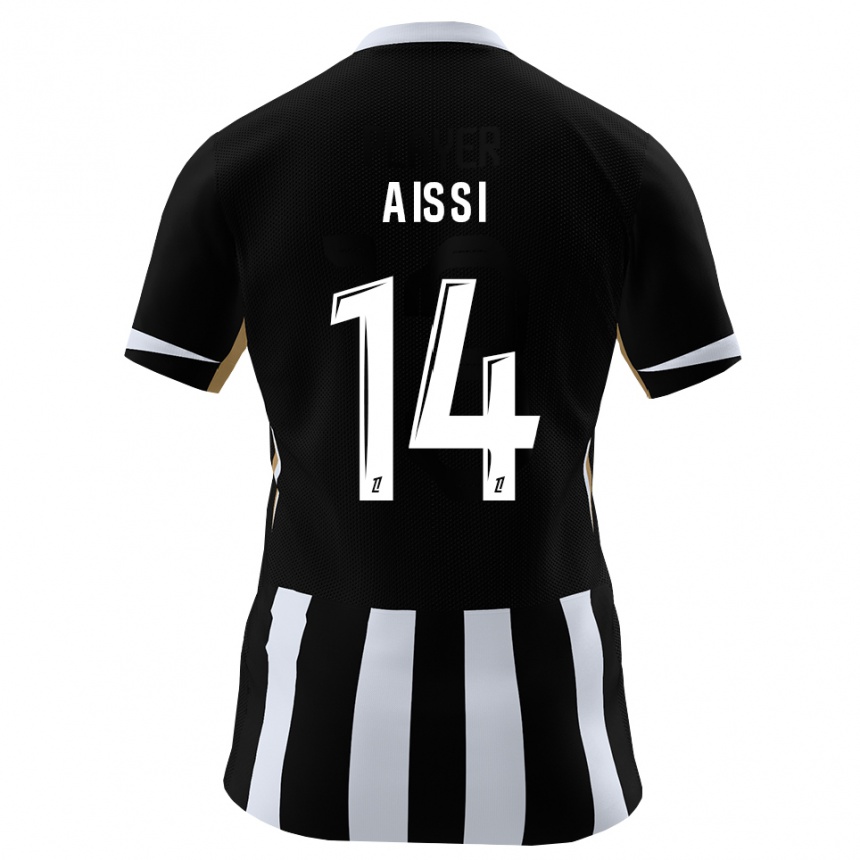 גברים כדורגל Kylian Aissi #14 שחור כחול ג'רזי ביתית 2026/27
