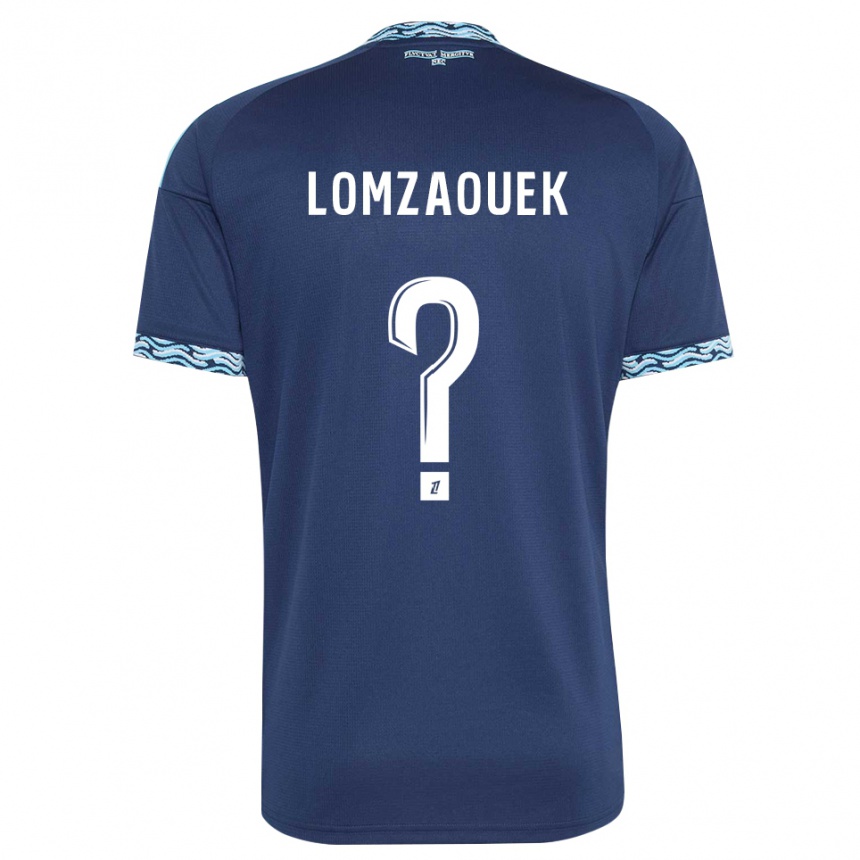 גברים כדורגל Shahine Lomzaouek #0 כחול פלדה לבן ג'רזי ביתית 2026/27