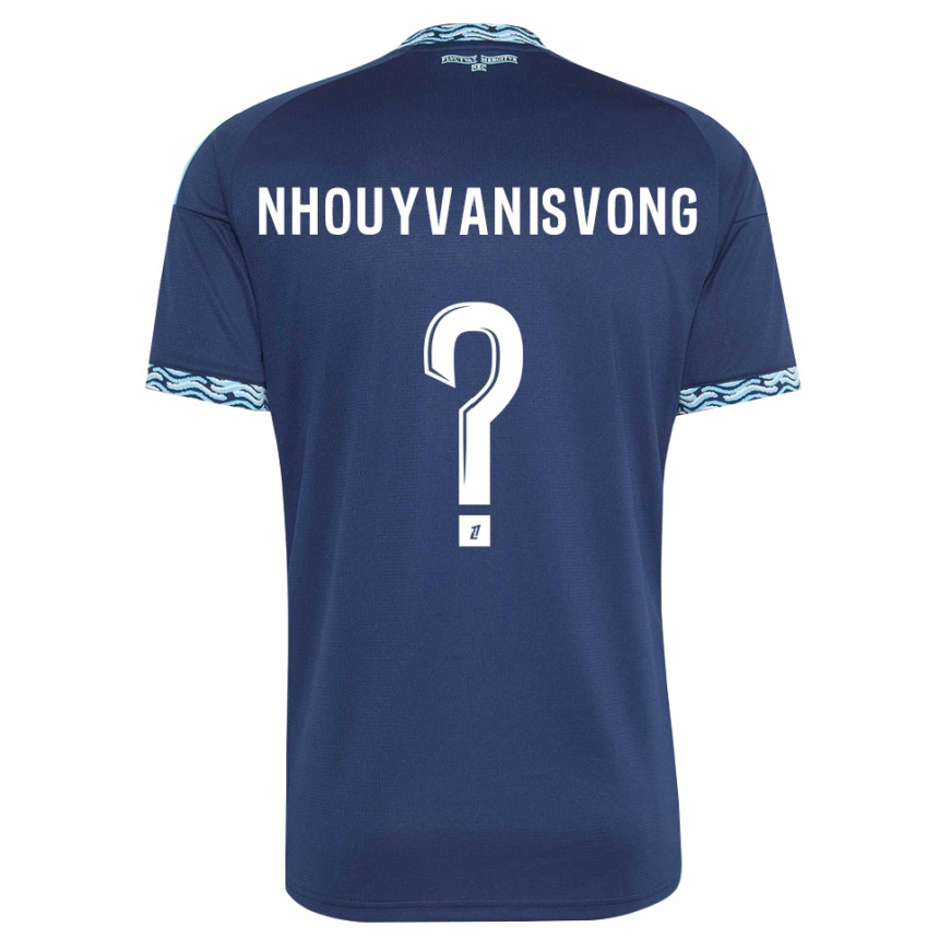 גברים כדורגל Andy Nhouyvanisvong #0 כחול פלדה לבן ג'רזי ביתית 2026/27
