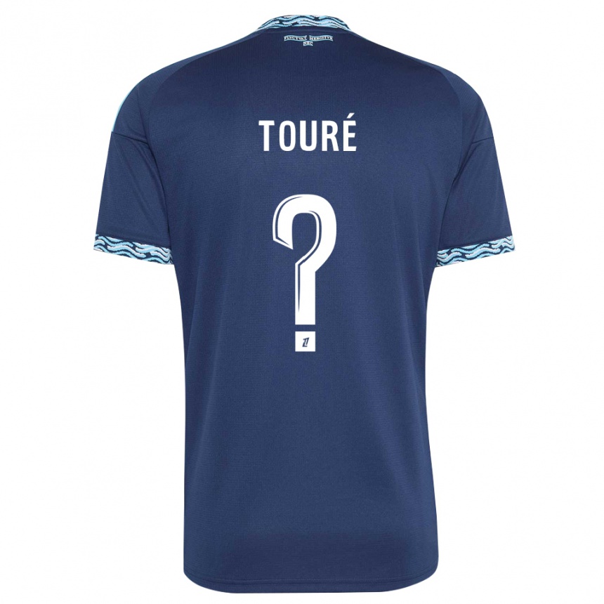 גברים כדורגל Kaïs Touré #0 כחול פלדה לבן ג'רזי ביתית 2026/27