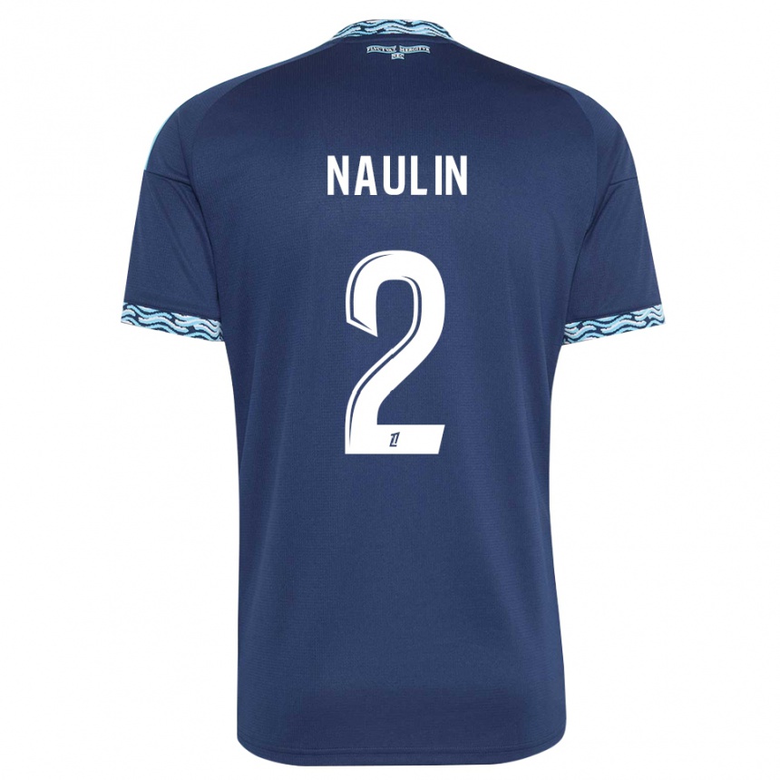 גברים כדורגל Ethan Naulin #2 כחול פלדה לבן ג'רזי ביתית 2026/27