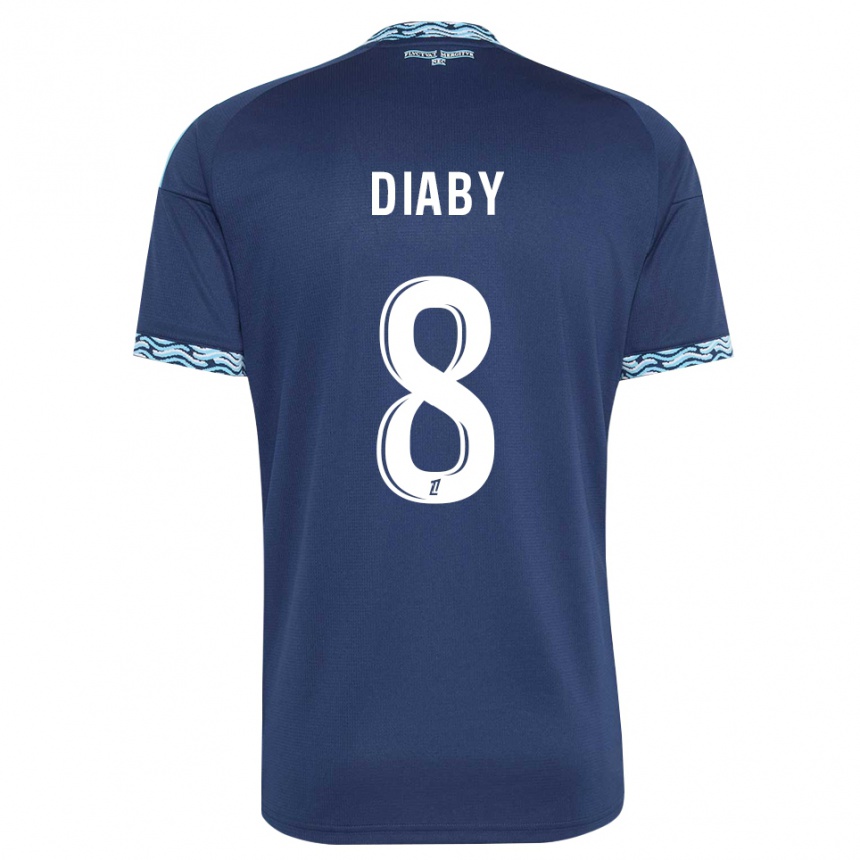 גברים כדורגל Aboubakar Diaby #8 כחול פלדה לבן ג'רזי ביתית 2026/27