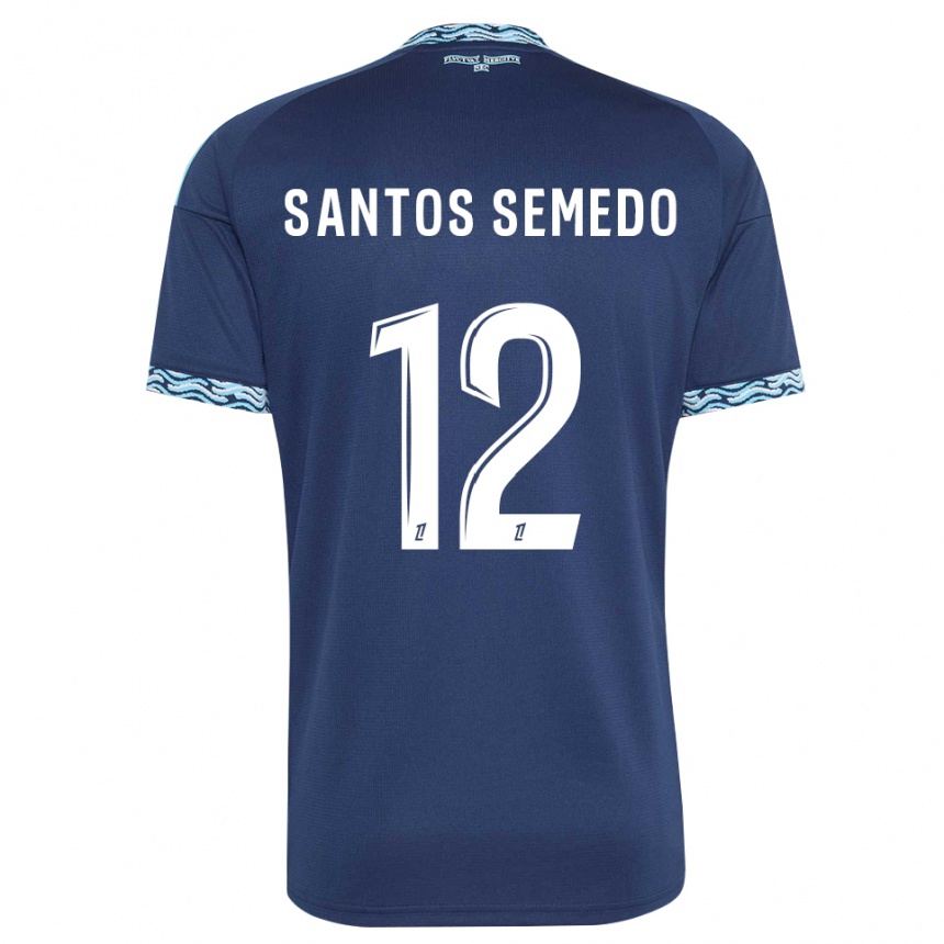 גברים כדורגל Ilyes Dos Santos Semedo #12 כחול פלדה לבן ג'רזי ביתית 2026/27