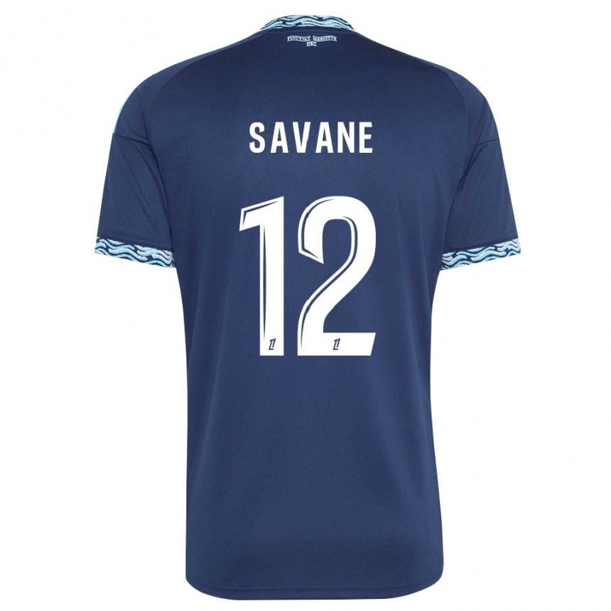גברים כדורגל Mohamed Savane #12 כחול פלדה לבן ג'רזי ביתית 2026/27 גברים כדורגל Mohamed Savane #12 כחול פלדה לבן ג'רזי ביתית 2026/27