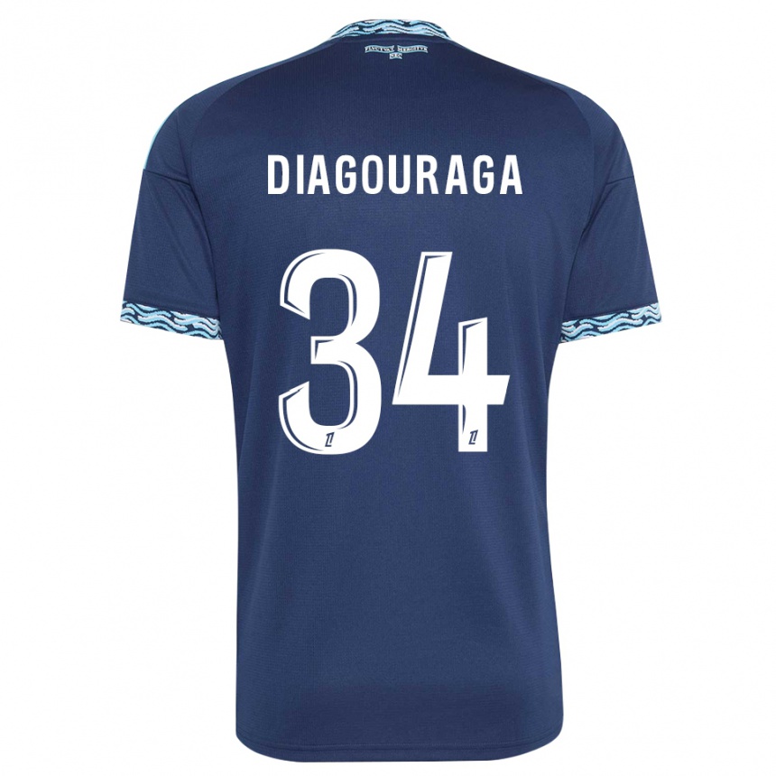 גברים כדורגל Djibril Diagouraga #34 כחול פלדה לבן ג'רזי ביתית 2026/27