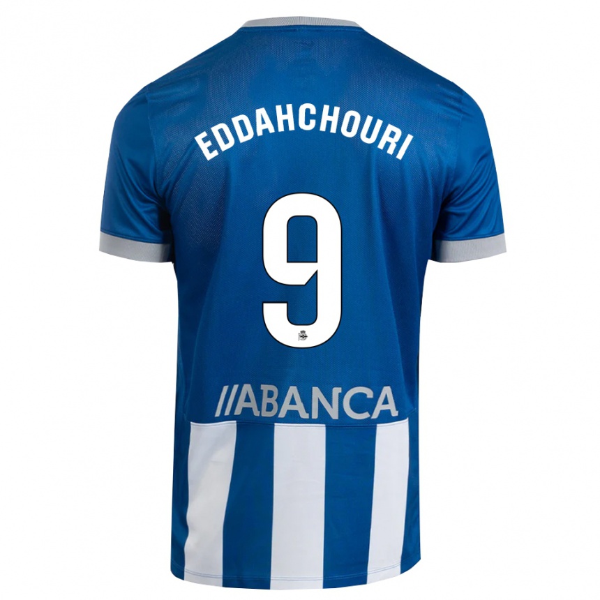 גברים כדורגל Zakaria Eddahchouri #9 כחול אפור לבן ג'רזי ביתית 2026/27