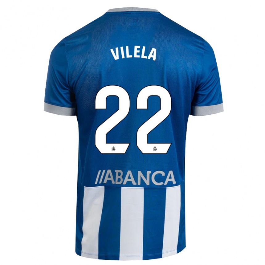 גברים כדורגל Rubén Vilela #22 כחול אפור לבן ג'רזי ביתית 2026/27