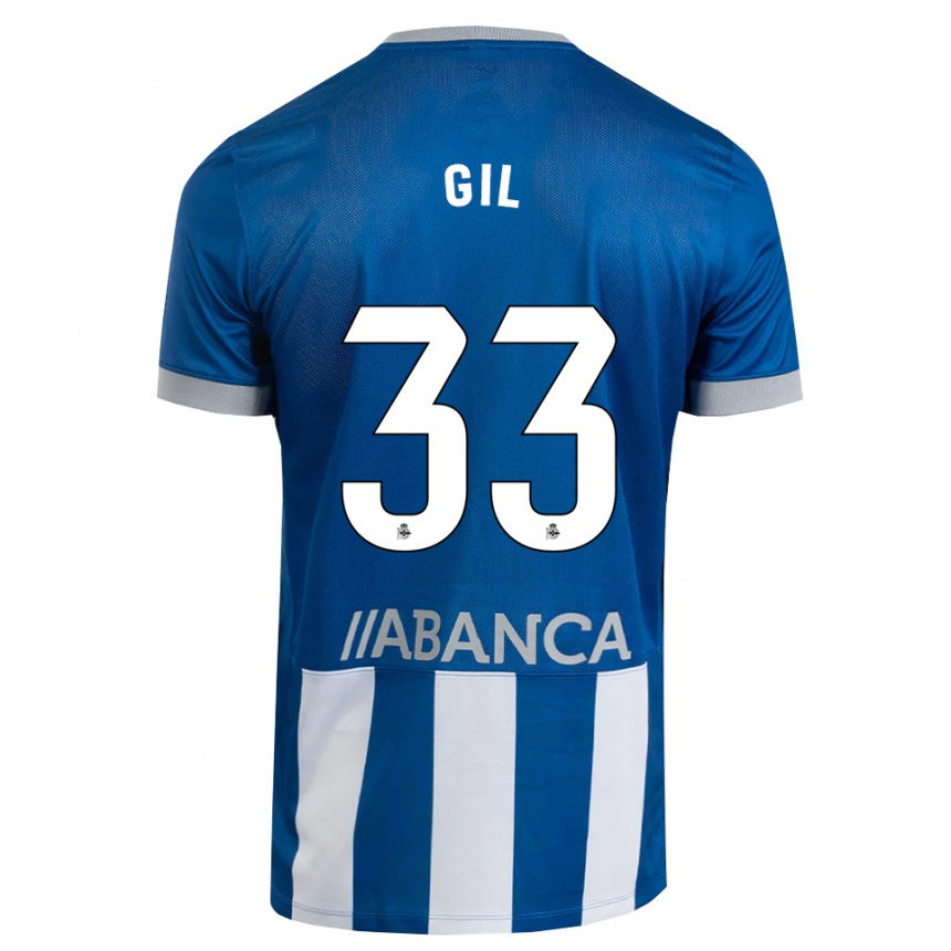 גברים כדורגל Iker Gil #33 כחול אפור לבן ג'רזי ביתית 2026/27