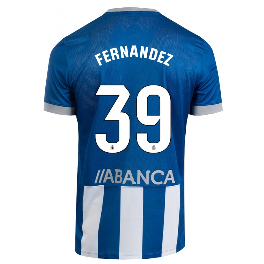 גברים כדורגל David Fernández #39 כחול אפור לבן ג'רזי ביתית 2026/27