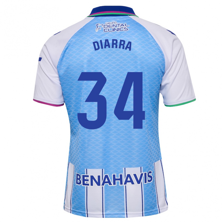 גברים כדורגל Cherif Diarra #34 כחול שמיים עמוק לבן ג'רזי ביתית 2026/27