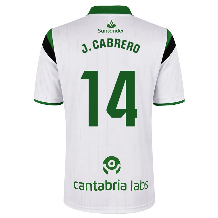 גברים כדורגל Jimena Cabrero De La Llama #14 לבן ירוק שחור ג'רזי ביתית 2026/27