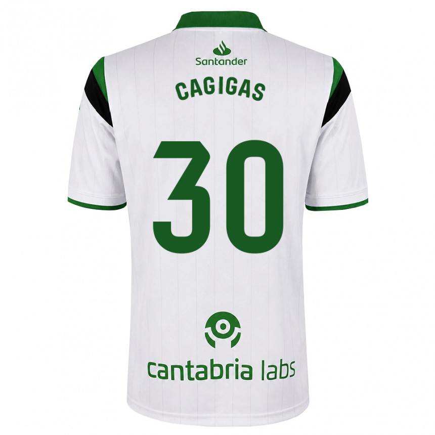 גברים כדורגל Iván Cagigas #30 לבן ירוק שחור ג'רזי ביתית 2026/27