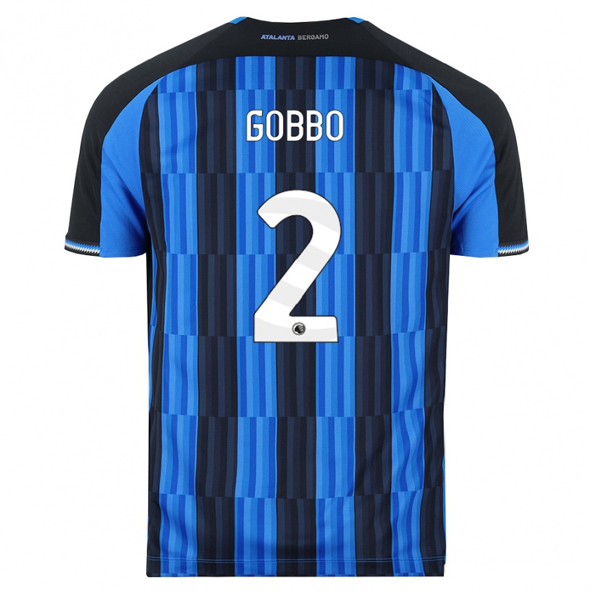 גברים כדורגל Luca Gobbo #2 כחול שחור אדום ג'רזי ביתית 2026/27