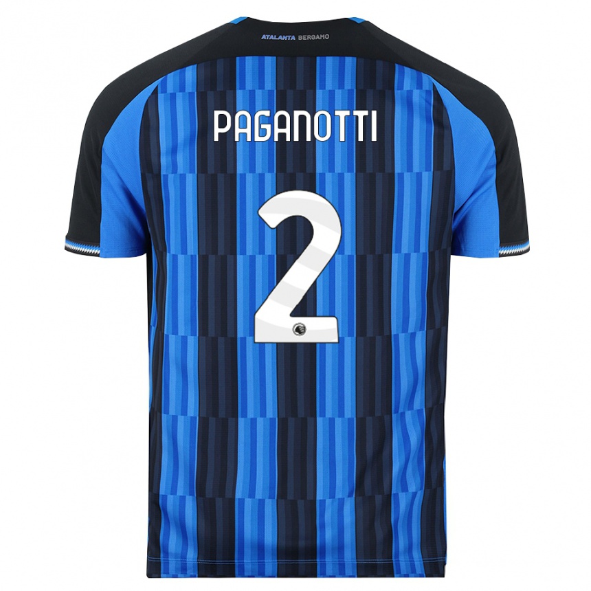 גברים כדורגל Emanuele Paganotti #2 כחול שחור אדום ג'רזי ביתית 2026/27
