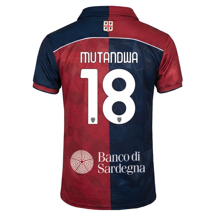 גברים כדורגל Kingstone Mutandwa #18 בורדו כחול מלכותי ג'רזי ביתית 2026/27