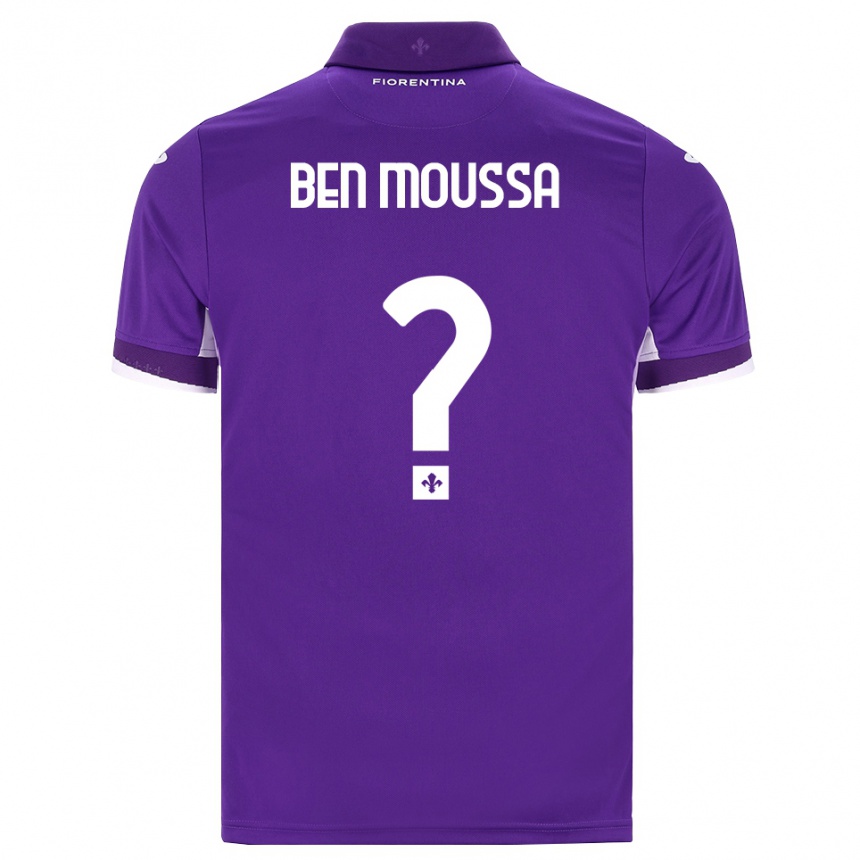 גברים כדורגל Mehdi Ben Moussa #0 סגול לבן ורוד ג'רזי ביתית 2026/27
