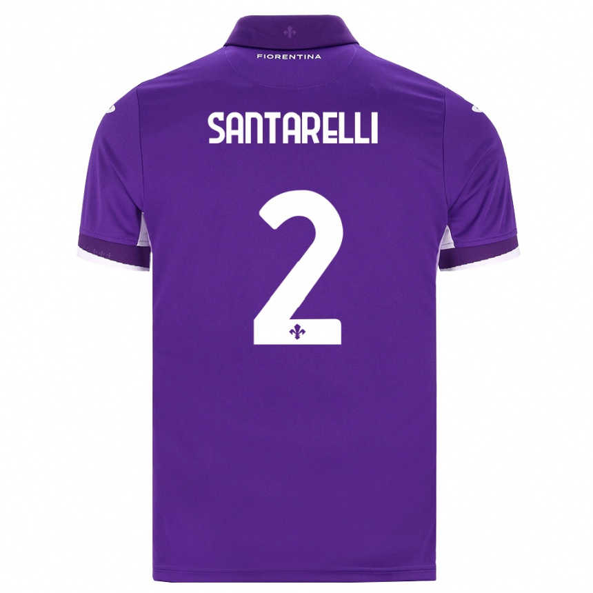 גברים כדורגל Andrea Santarelli #2 סגול לבן ורוד ג'רזי ביתית 2026/27