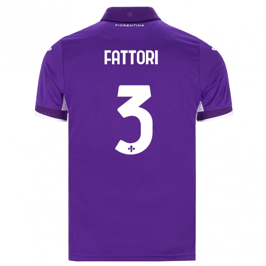 גברים כדורגל Filippo Fattori #3 סגול לבן ורוד ג'רזי ביתית 2026/27