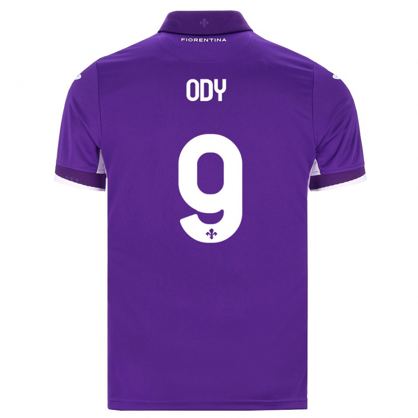 גברים כדורגל Edwin Ody #9 סגול לבן ורוד ג'רזי ביתית 2026/27