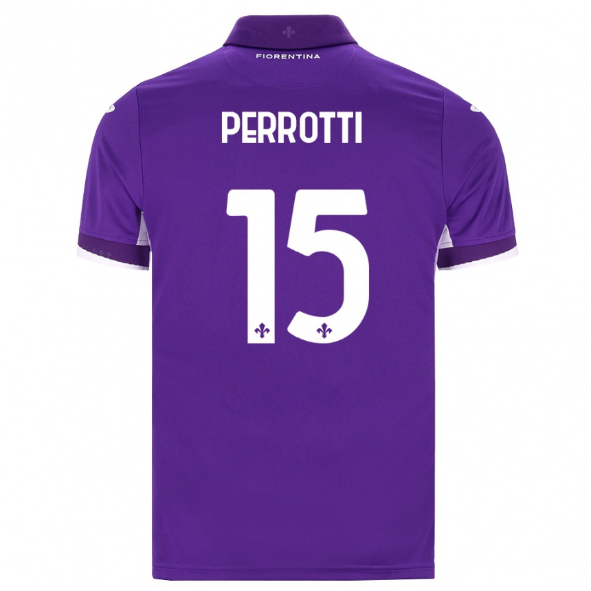 גברים כדורגל Alessandro Perrotti #15 סגול לבן ורוד ג'רזי ביתית 2026/27