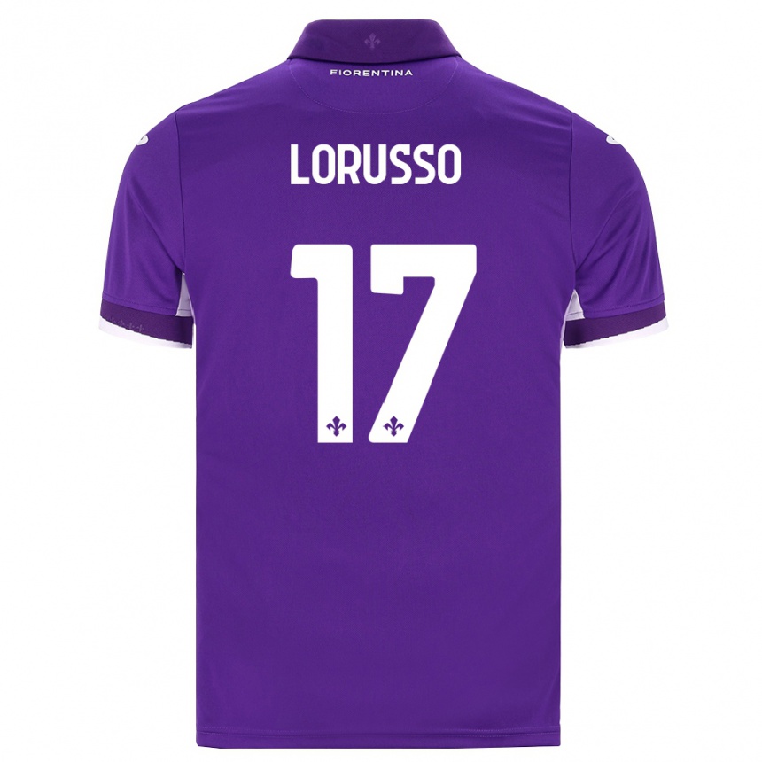 גברים כדורגל Angelo Lorusso #17 סגול לבן ורוד ג'רזי ביתית 2026/27