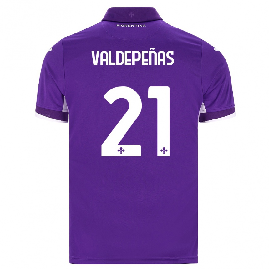 גברים כדורגל Víctor Valdepeñas #21 סגול לבן ורוד ג'רזי ביתית 2026/27