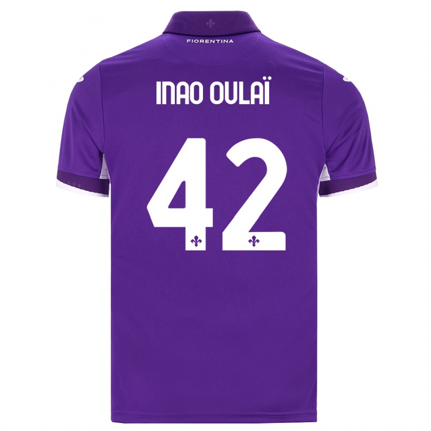 גברים כדורגל Christ Inao Oulaï #42 סגול לבן ורוד ג'רזי ביתית 2026/27