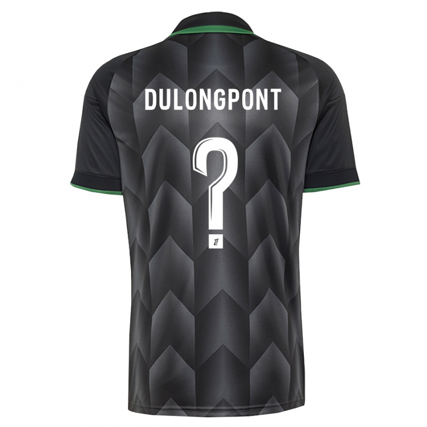 גברים כדורגל Tom Dulongpont #0 לבן שחור ירוק הרחק ג'רזי 2026/27