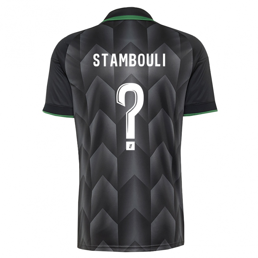 גברים כדורגל Khalil Stambouli #0 לבן שחור ירוק הרחק ג'רזי 2026/27
