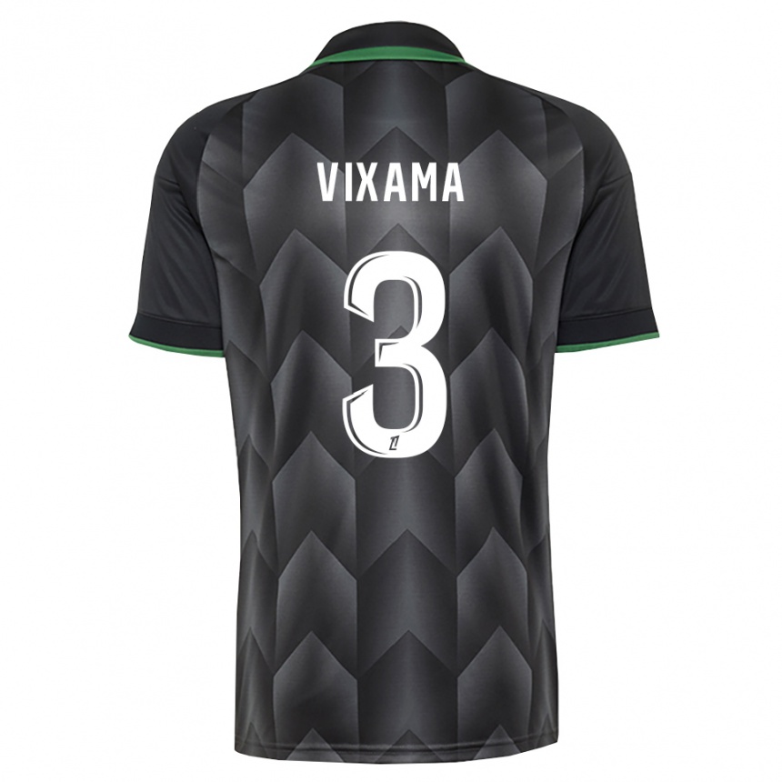 גברים כדורגל Davidson Vixama #3 לבן שחור ירוק הרחק ג'רזי 2026/27