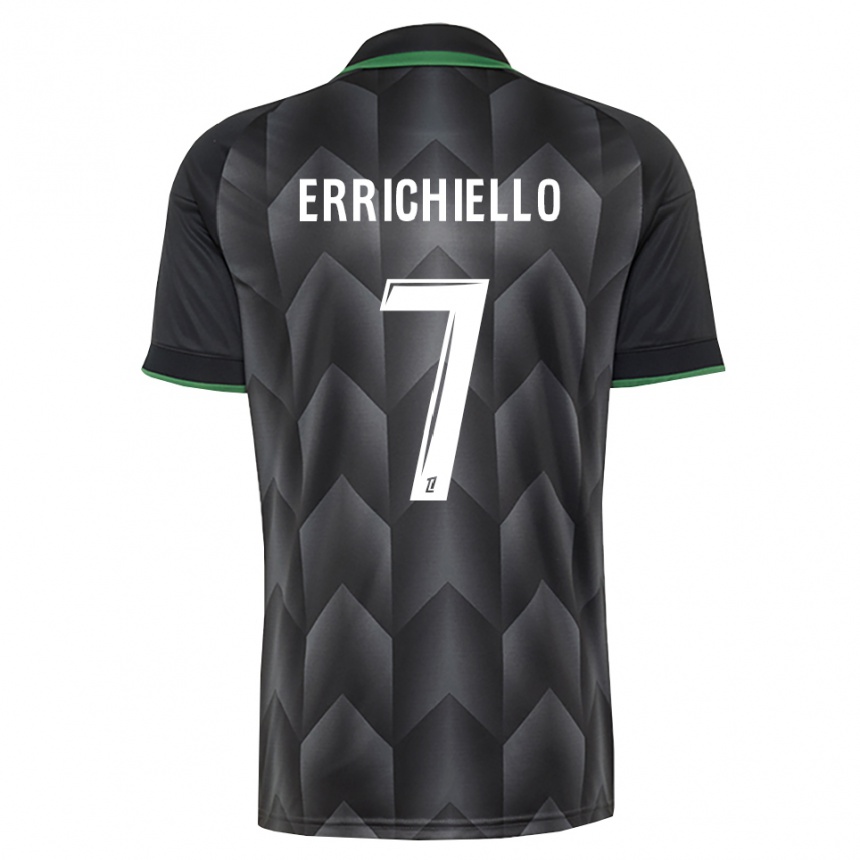 גברים כדורגל Giovan Errichiello #7 לבן שחור ירוק הרחק ג'רזי 2026/27